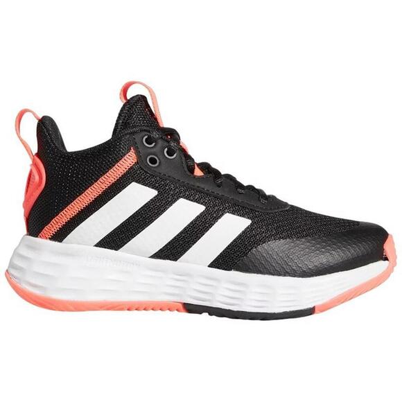 adidas Big Kids Own The Game 2.0 Shoes Black/White/Turbo Size 6Y